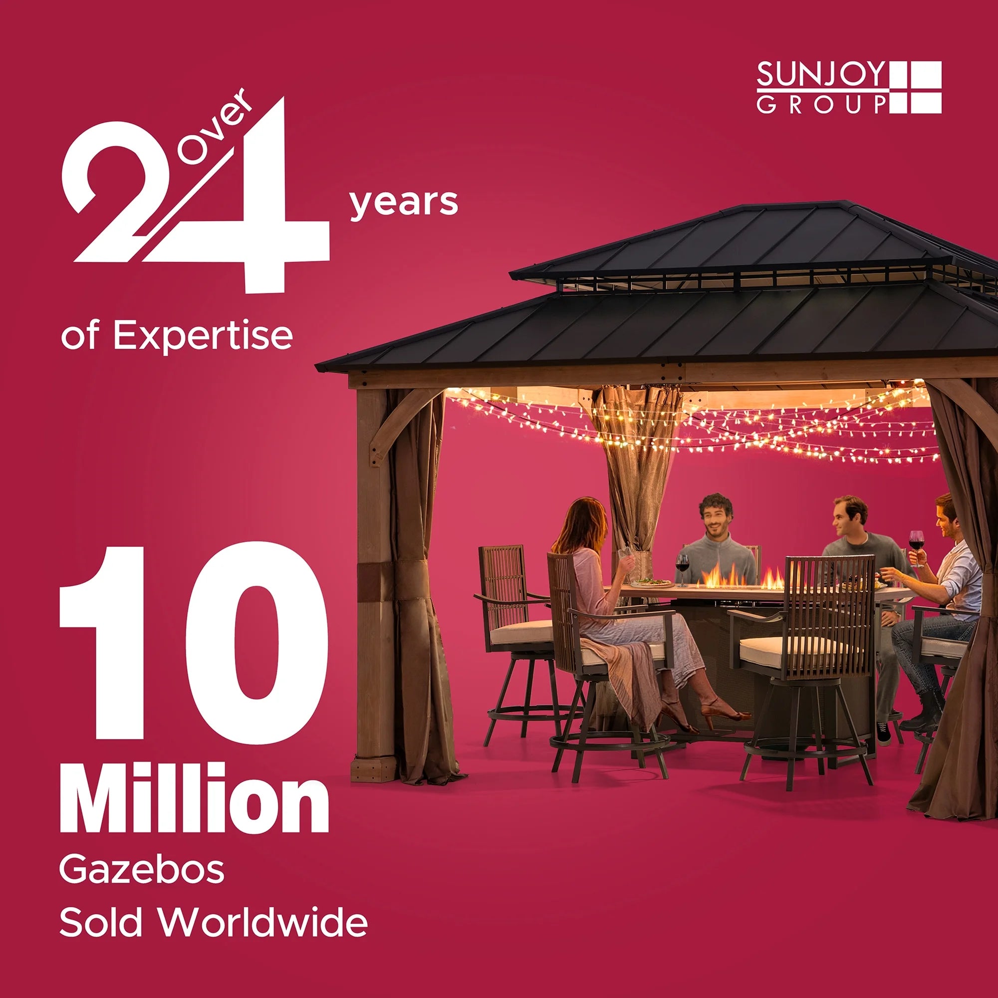 Outdoor 48 Inch Steel Wood Burning Stone Fireplace with Fire Poker and Removable Grate