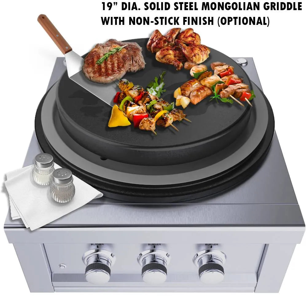 Sunstone 24” Power Cirque Solid Steel Griddle