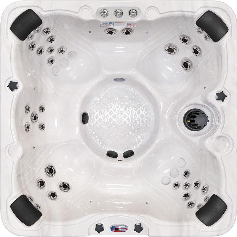 American Spas AMZ740B 7-Person 40-Jet Premium Acrylic Bench Spa Standard Hot Tub with Ozonator and 5.5kW Heater