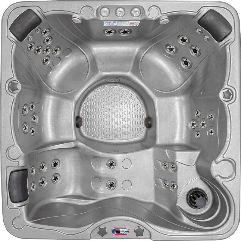 American Spas AMZ745L 6-Person 45-Jet Premium Acrylic Lounger Spa Standard Hot Tub with Ozonator and Bluetooth Sound System