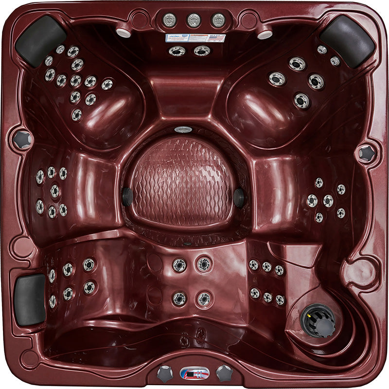 American Spas AMZ756L 6-Person 56-Jet Premium Acrylic Lounge Spa Standard Hot Tub with Bluetooth Sound System and LED Waterfall