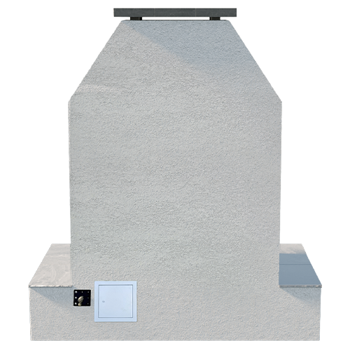 Cal Flame Key West-Modern Outdoor Gas Fireplace w/ Wrap-Around Mantel FRP-905-3