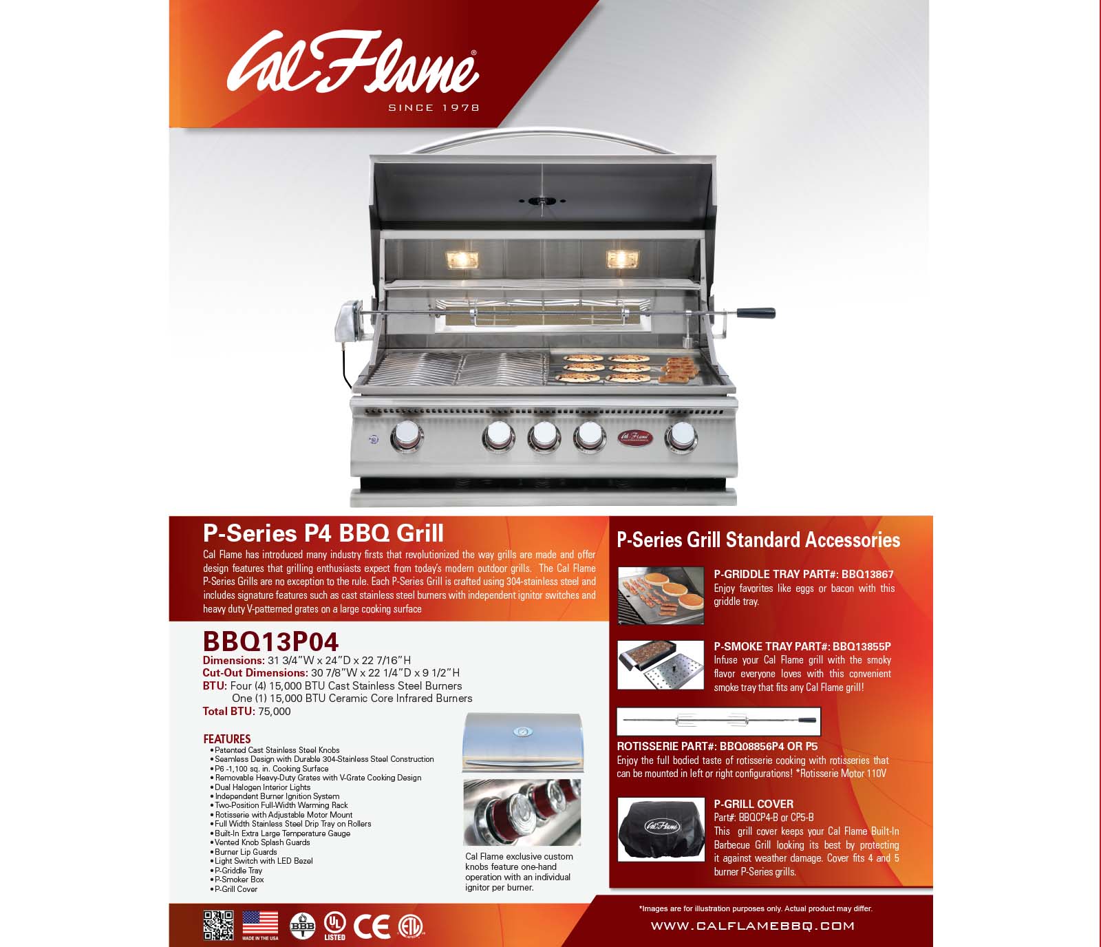 Cal Flame P Series P4 BBQ19P04