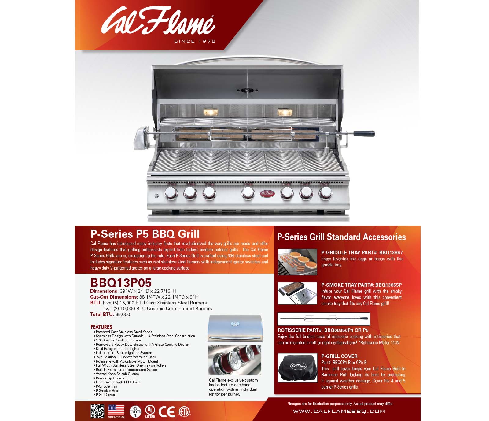 Cal Flame P Series P5 BBQ19P05