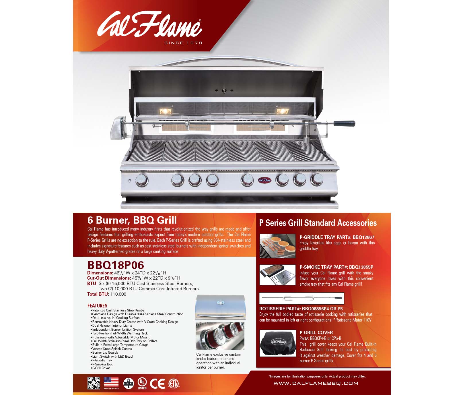 Cal Flame P Series P6 BBQ19P06