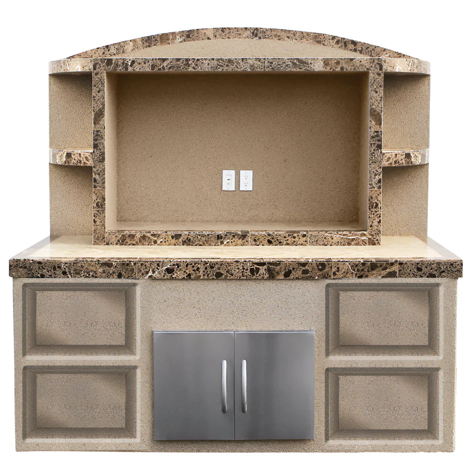 Cal Flame Crystal Outdoor Entertainment Center ODC-2