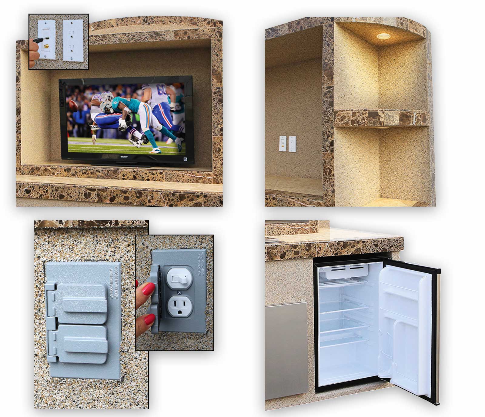 Cal Flame Paradise Outdoor Entertainment Center ODC-1