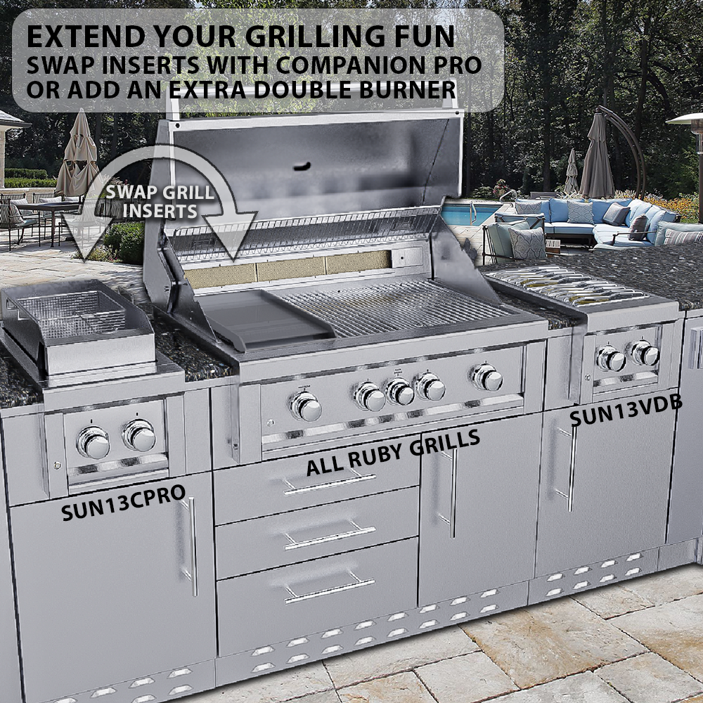 Sunstone 5-Burner Pro-Sear Infrared Grill Ruby Series – Ultimate High-Performance Outdoor Cooking Station
