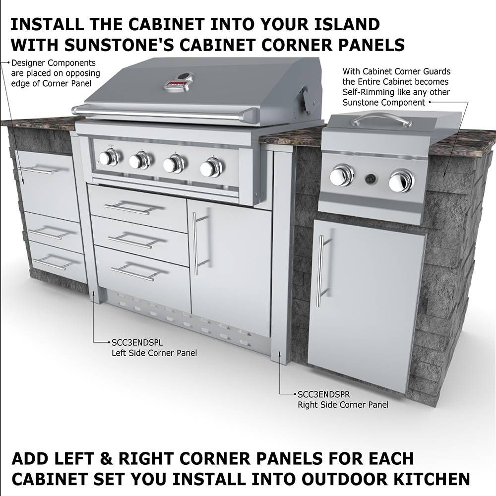 40" Sunstone Gas Grill Base Cabinet - SAC40GLPCD