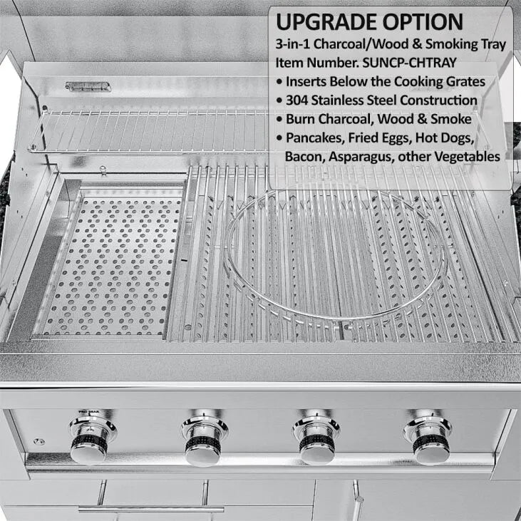 Sunstone THE HOUSTON 9 Foot 8 Inch Outdoor Griller's Paradise Island Package