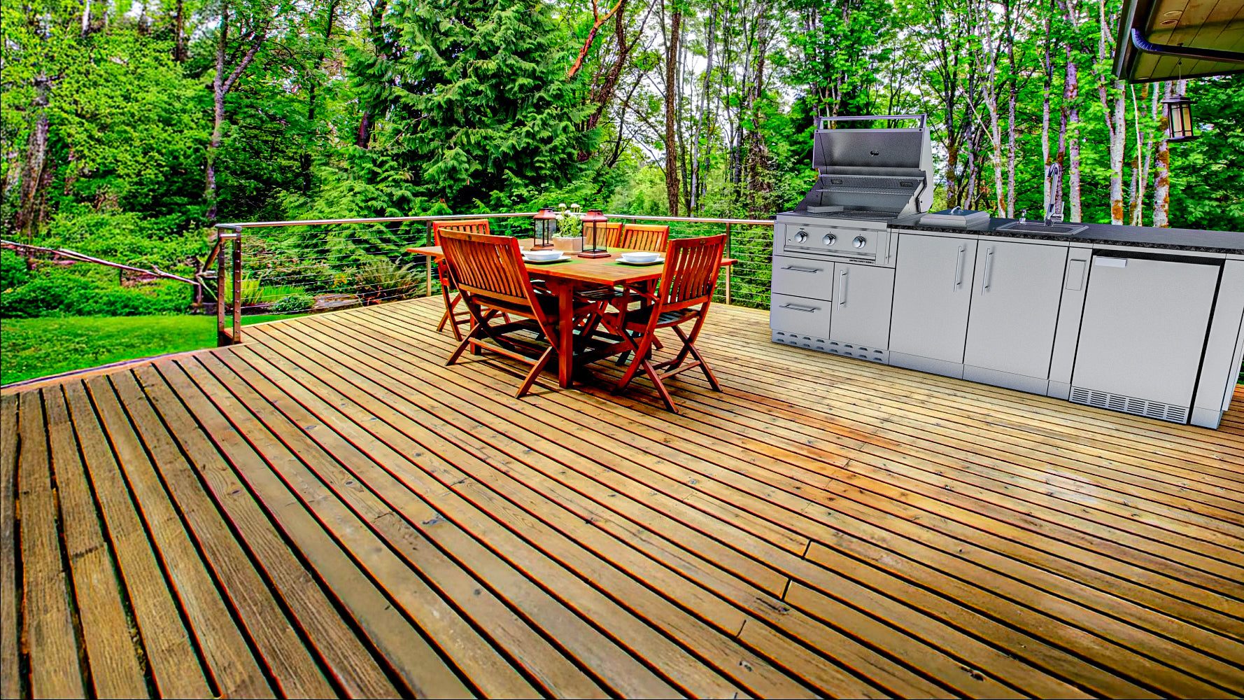 Sunstone Bayou Outdoor Kitchen Island Package 8 Foot 6 Inches