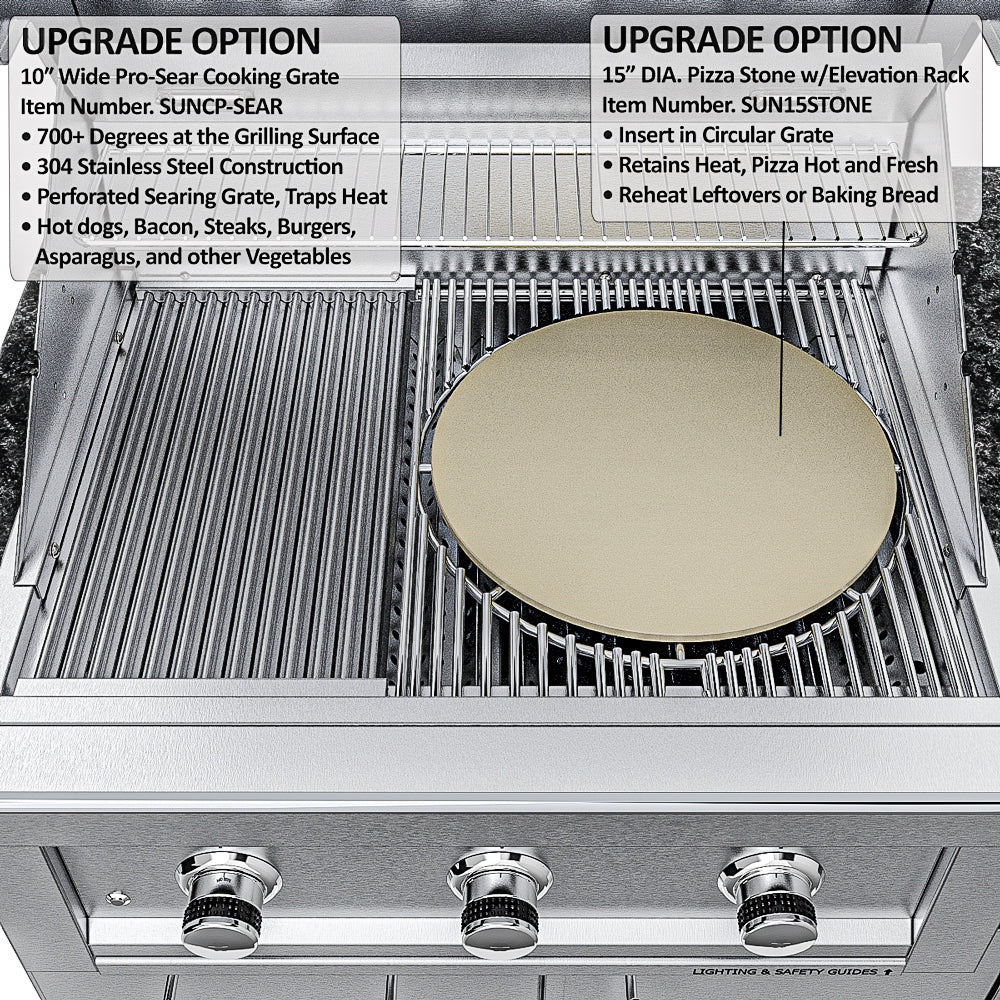 Sunstone Bayou Outdoor Kitchen Island Package 8 Foot 6 Inches