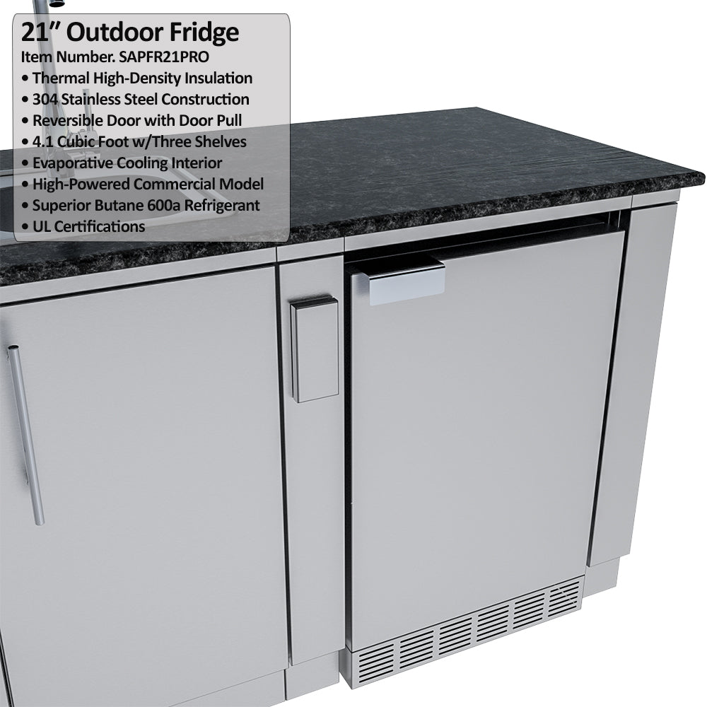 Sunstone Bayou Outdoor Kitchen Island Package 8 Foot 6 Inches
