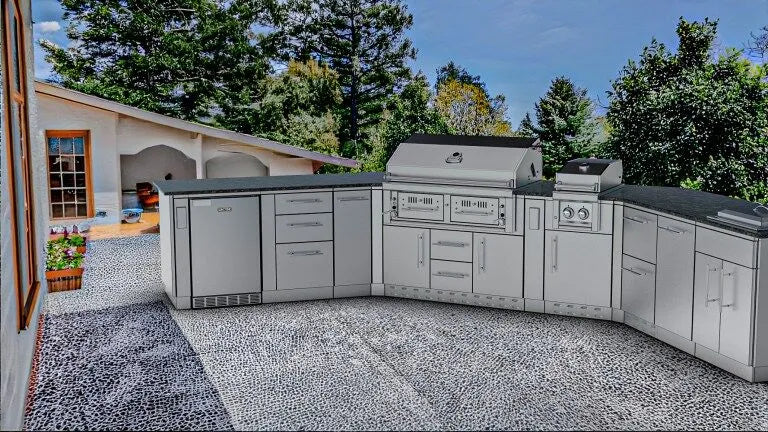 Sunstone THE BIG-TEXAN 21FT Outdoor Cabinet Large Island Package