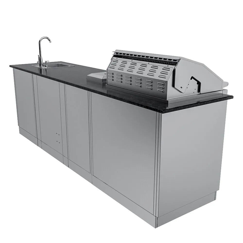 Sunstone THE BRAZOS 9 Foot Outdoor Kitchen Island Package
