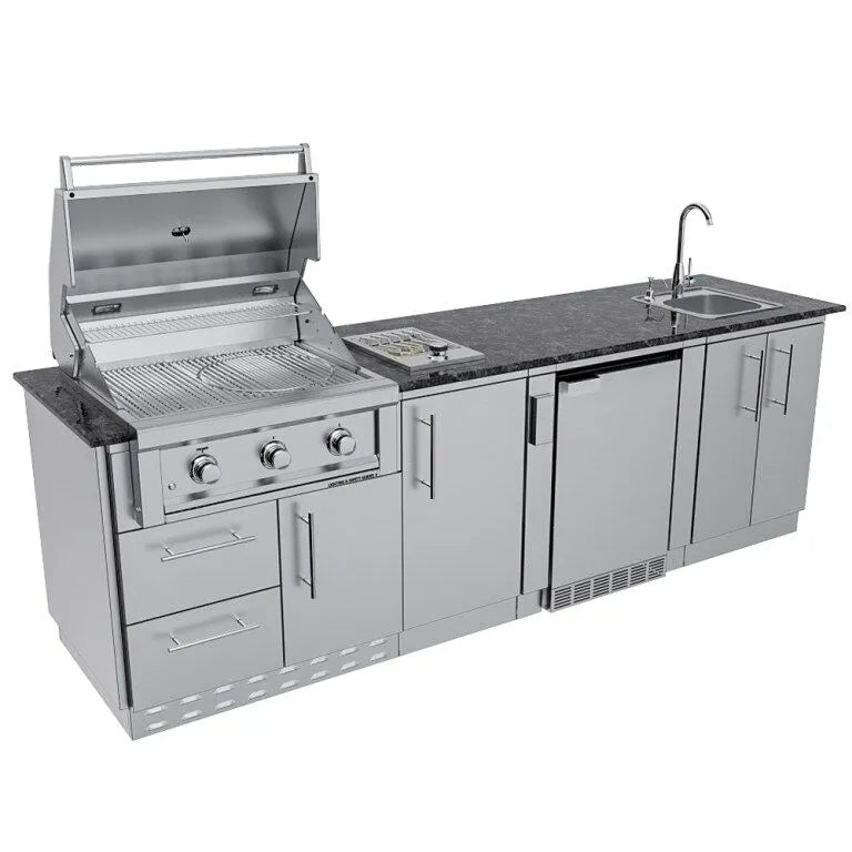 Sunstone THE BRAZOS 9 Foot Outdoor Kitchen Island Package