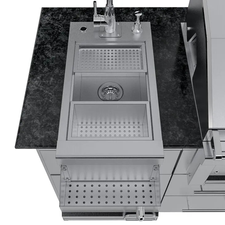 Sunstone THE CAPRICE 6 FT 4 IN Grill & Bar Sink Outdoor Island Package