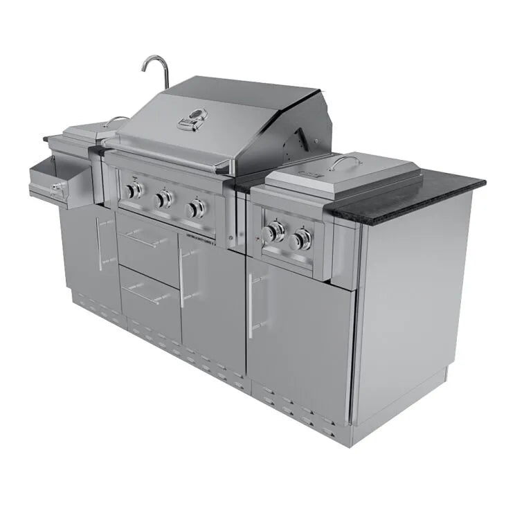 Sunstone THE CAPRICE 6 FT 4 IN Grill & Bar Sink Outdoor Island Package