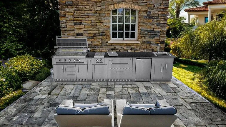 Sunstone French Quarter Outdoor Kitchen Island Package