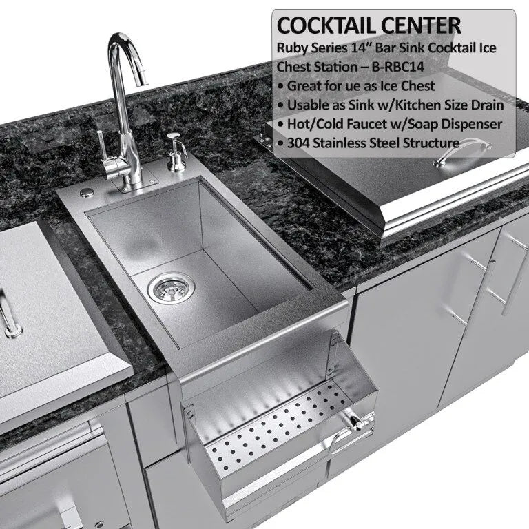 Sunstone Galley Clean & Prep Cabinet Island Package