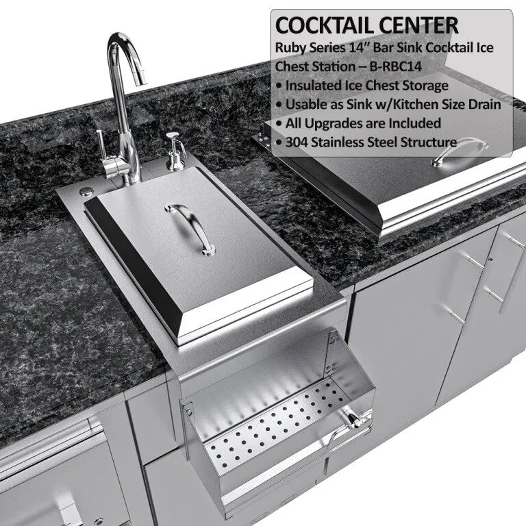 Sunstone Galley Clean & Prep Cabinet Island Package