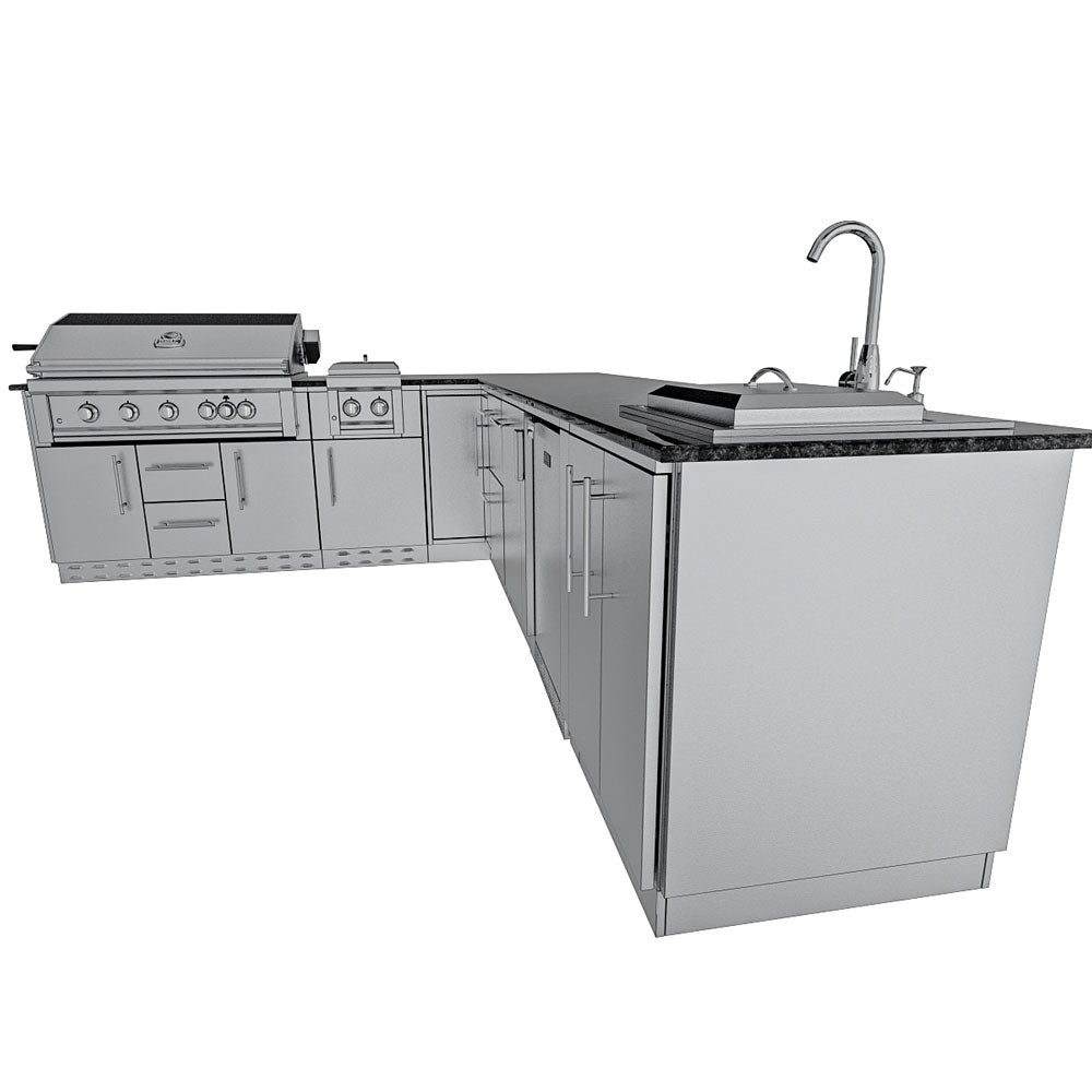 Sunstone The Rancher Outdoor Kitchen Package L Shaped
