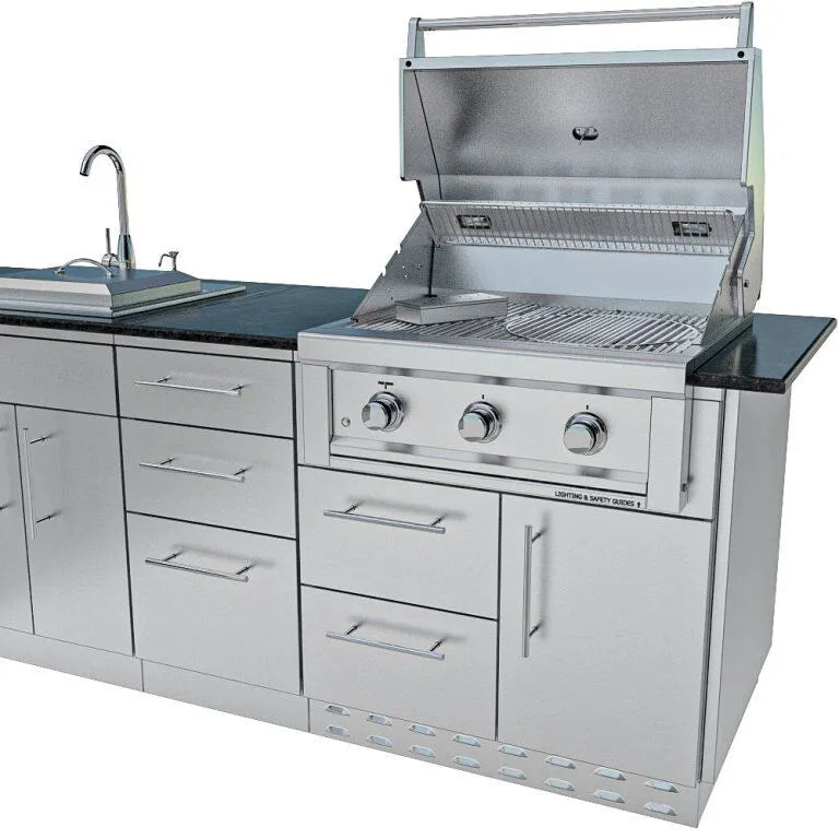 Sunstone Texas Tango Outdoor Kitchen Island Package 19 Feet