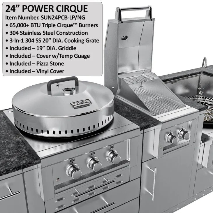 Sunstone TexCajun Outdoor Kitchen Island Package