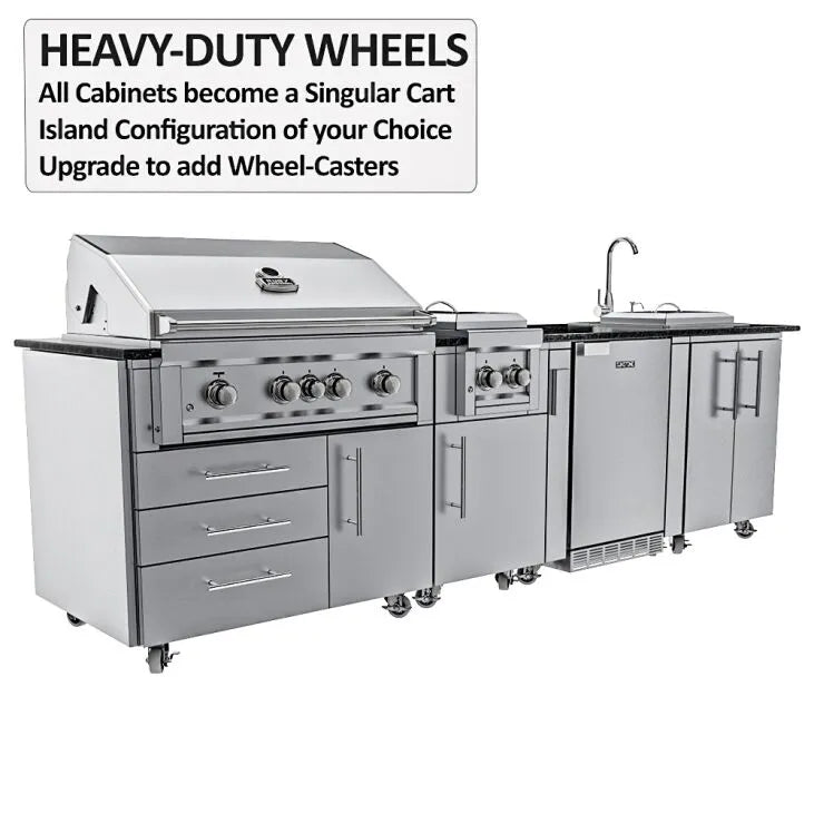 Sunstone THE CAPRICE 6 FT 4 IN Grill & Bar Sink Outdoor Island Package
