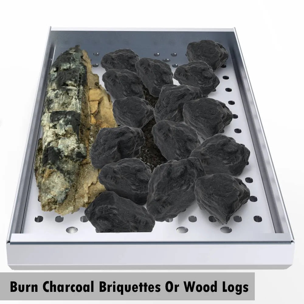 Sunstone 2-in-1 Charcoal Wood Burning & Smoking Tray