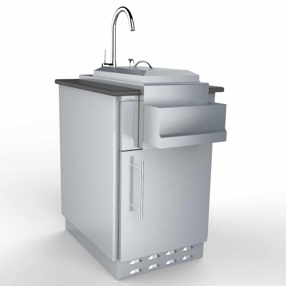 Sunstone 20" Appliance Cabinet for Up To 14-1/2 In. Cut-Out Width Appliance or Bar Station w/Right Swing Door - SAC20CSDR