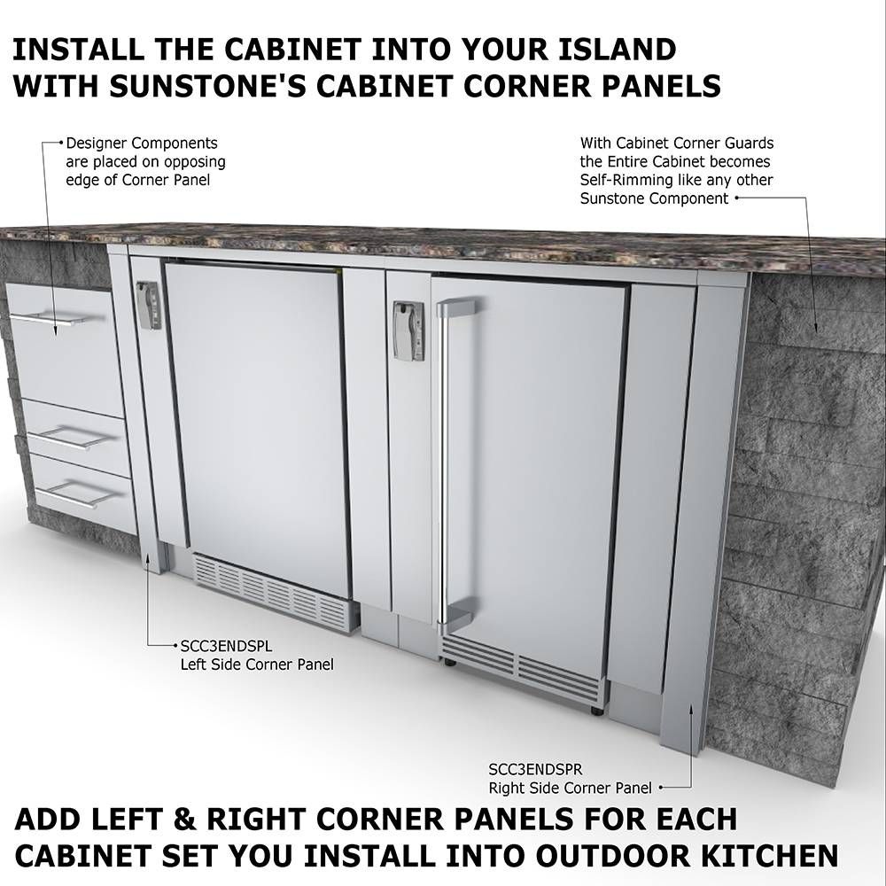 Sunstone 30" Appliance Cabinet for up to 21" wide Fridge - SAC30APC