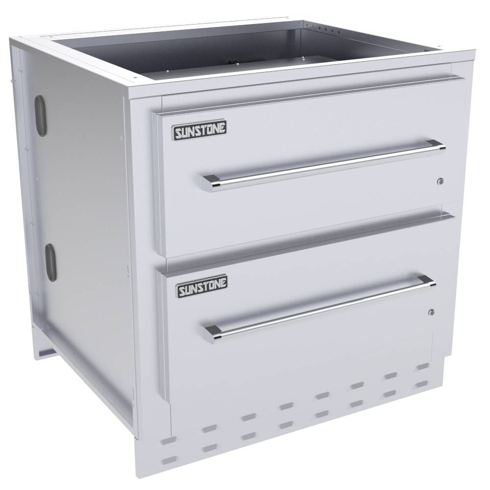 Sunstone 34" Sunstone Double Warming Drawer Cabinet - SAC34DWC