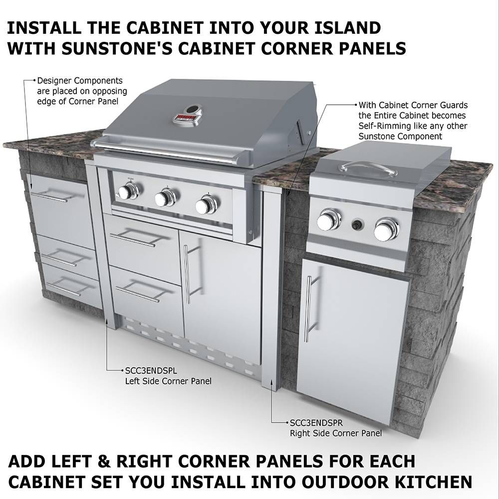 Sunstone 34" Sunstone Gas Grill Base Cabinet - SAC34GLPCD