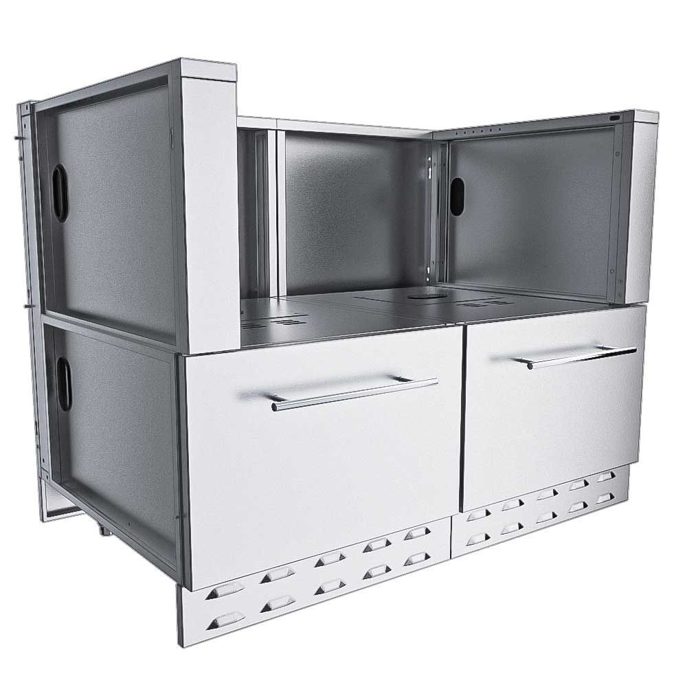 Sunstone 44 In. Sunstone Base Cabinet for Up To 38 In. Width Cut-Out Pellet Grill - SAC44HGDC