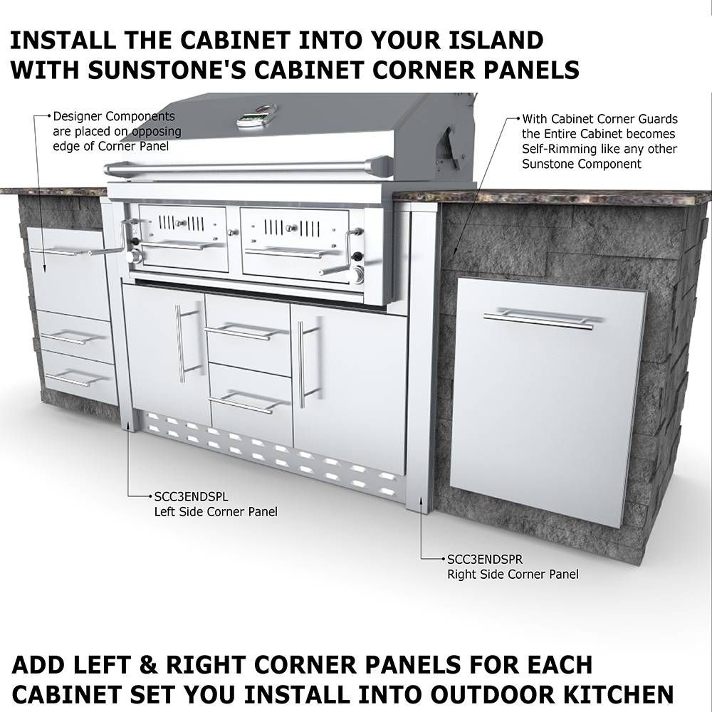 Sunstone 46" Sunstone Charcoal Grill Base Cabinet - SAC46CGDC