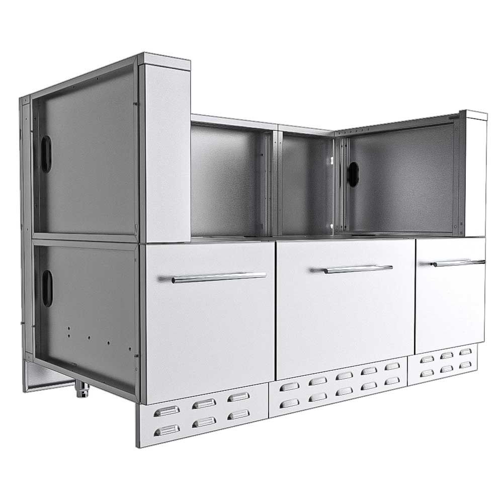 Sunstone 52 In. Sunstone Base Cabinet for Up To 44 In. Width Cut-Out Pellet Grill SAC52HGDC