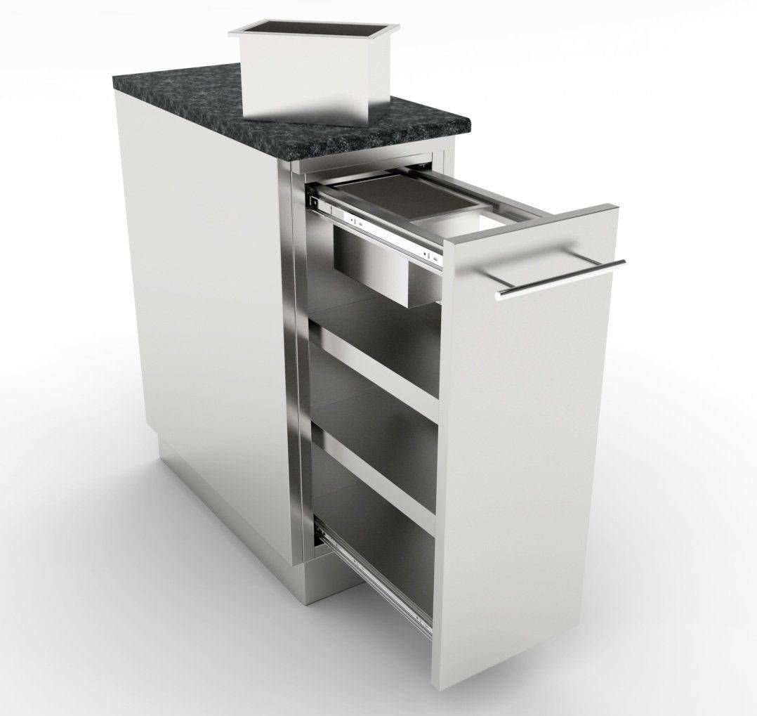 Sunstone 12" Spice Rack Drawer w/Two Removable Bins - SBC12SSRD