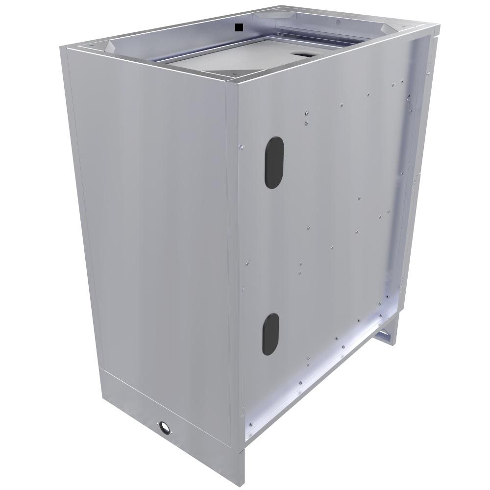 Sunstone 18"Combo Paper Towel Holder/Cutlery Drawer with Cutting Board & Insulated Ice Chest Dry Storage Drawer with Drain - SBC18DPIC