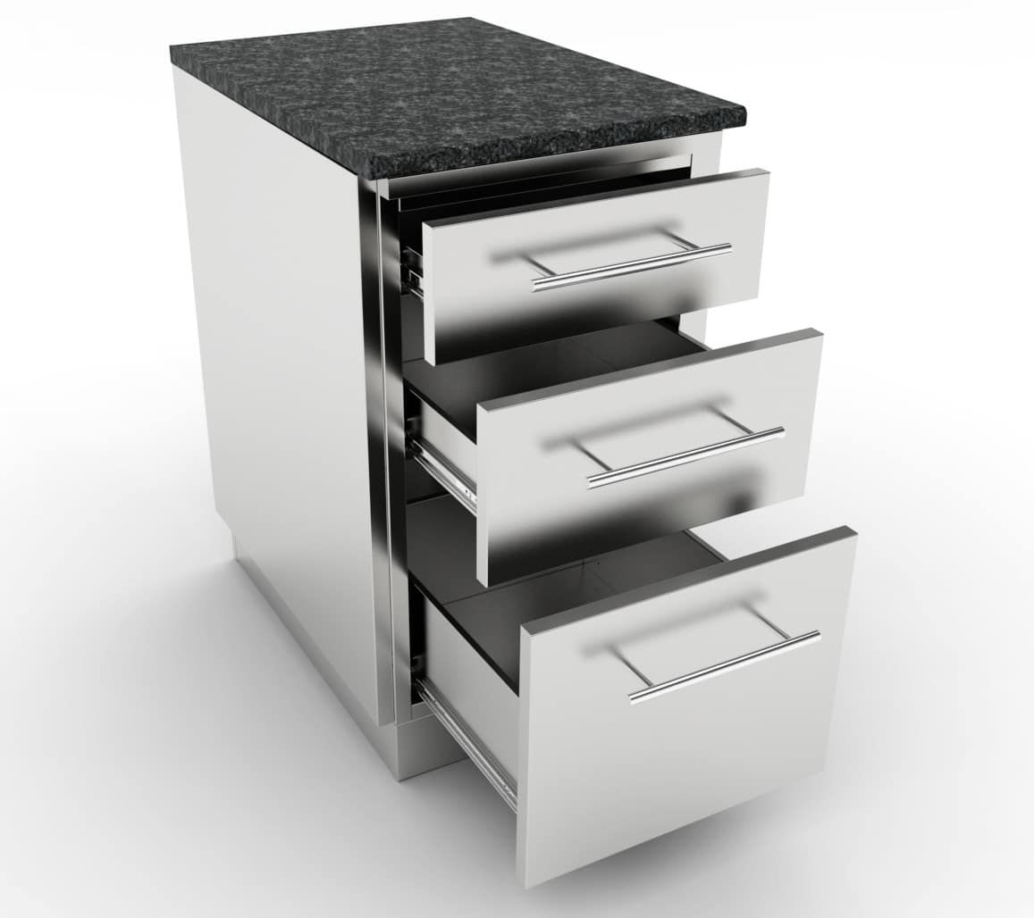 Sunstone 18" Triple Drawer Base Cabinet - SBC18STD