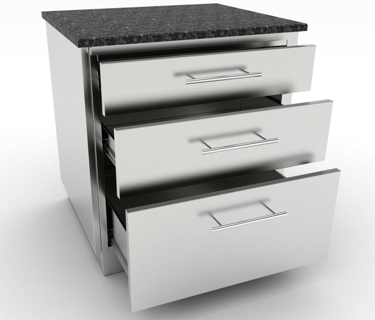 Sunstone 30" Large Triple Drawer Base Cabinet - SBC30STD