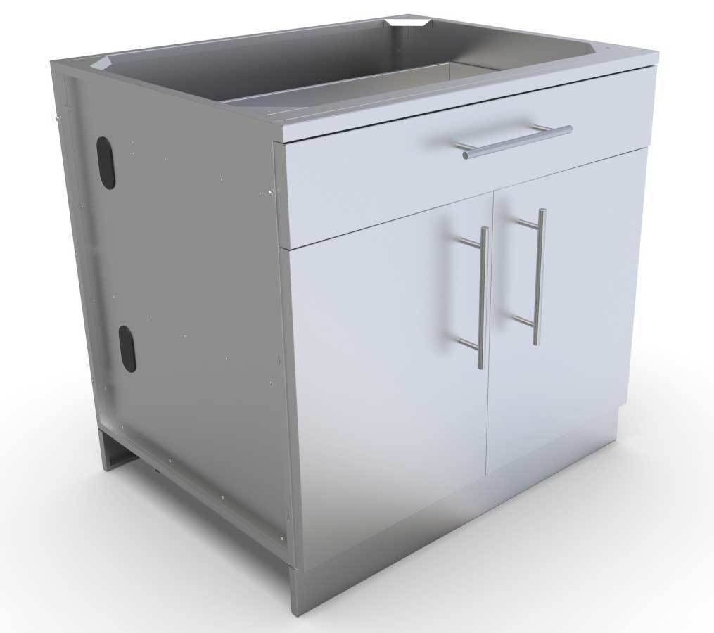 Sunstone 36" Double Door Base Cabinet w/Shelf & Reversible Top Drawer or False Panel - SBC36CDD