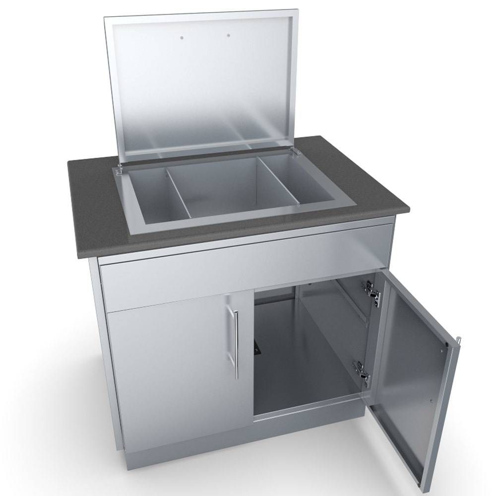 Sunstone 36" Double Door Base Cabinet w/Shelf & Reversible Top Drawer or False Panel - SBC36CDD