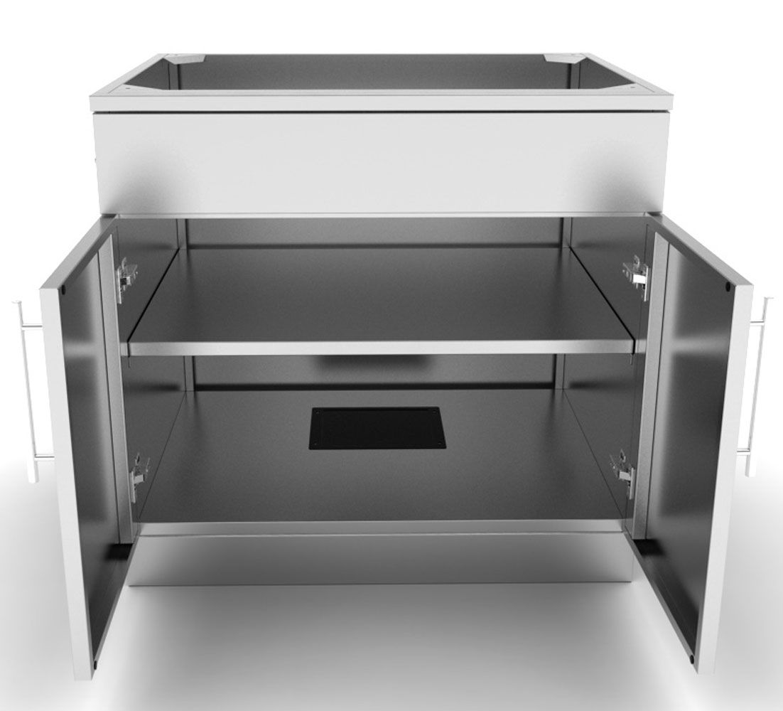 Sunstone 36" Double Door Base Cabinet w/Shelf & Reversible Top Drawer or False Panel - SBC36CDD