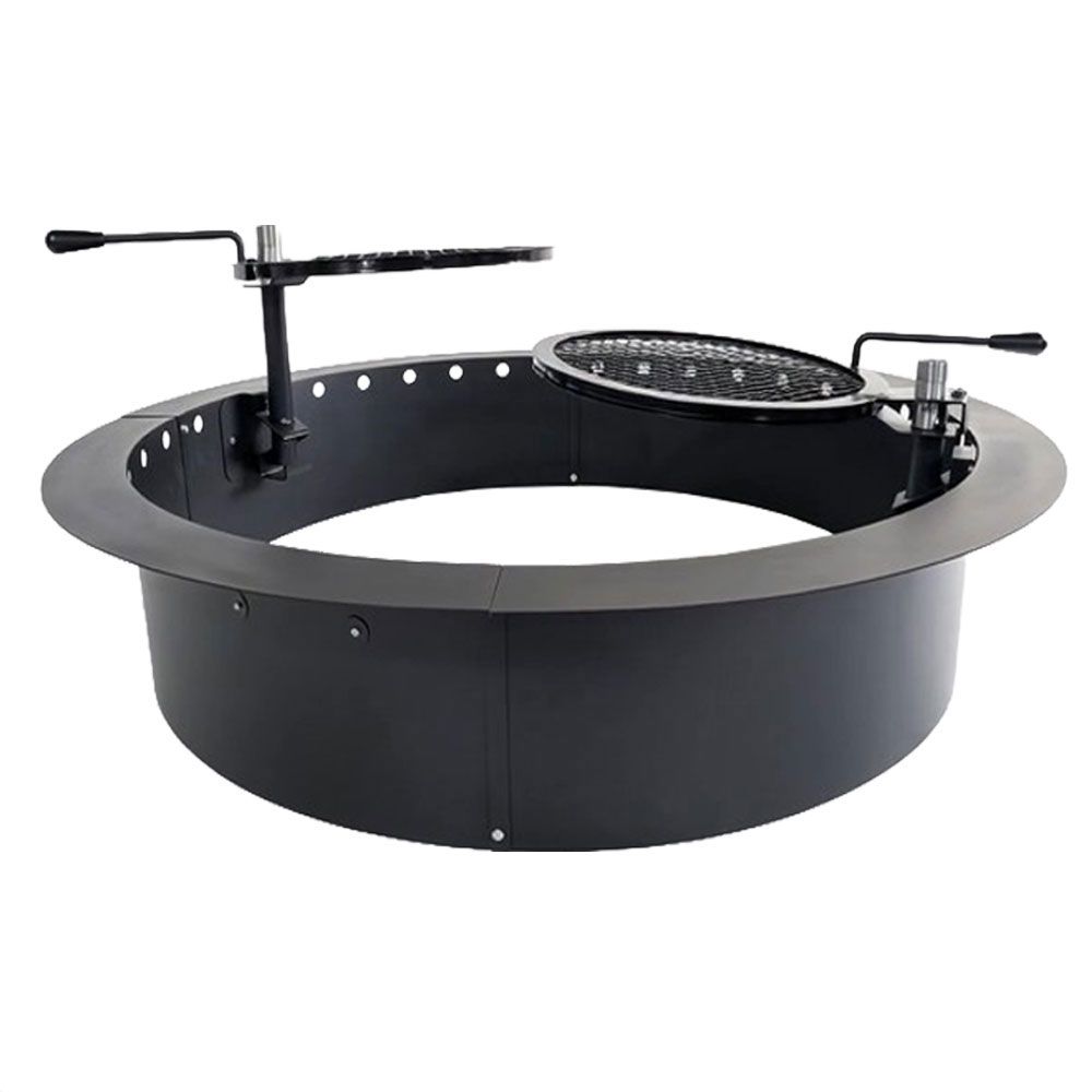 Sunstone StarBBQ™ 48" Smokeless Fire Pit Insert Dual Grill Package | STARBBQ-48SFPR-PKG