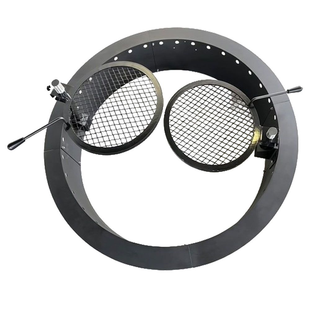 Sunstone StarBBQ™ 48" Smokeless Fire Pit Insert Dual Grill Package | STARBBQ-48SFPR-PKG