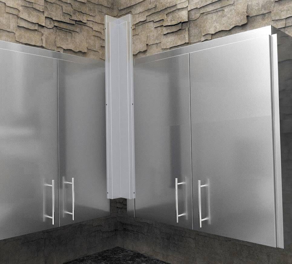 Sunstone 3" x 3" 90 Degree Corner Spacer Panel for Full Height Wall Cabinet Front - SWC3SP90