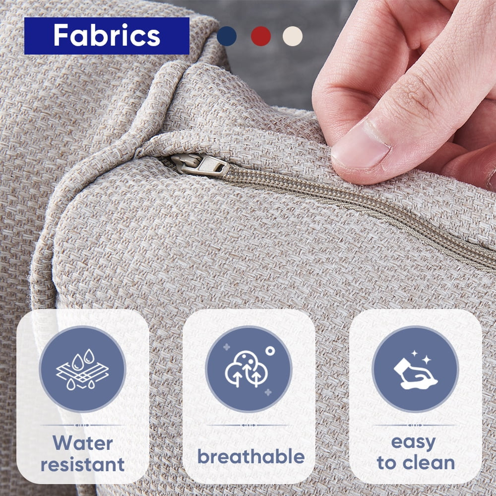 7 Piece Outdoor Patio Furniture Set, Patio Furniture Set with Fire Pit Table Rattan Wicker Patio Furniture Set, Brown Wicker & Beige Cushion