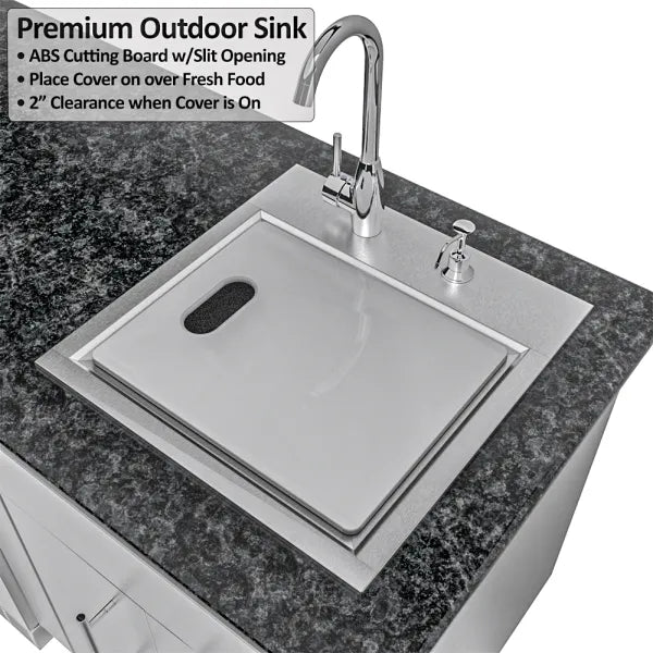 Sunstone THE HOUSTON 9 Foot 8 Inch Outdoor Griller's Paradise Island Package