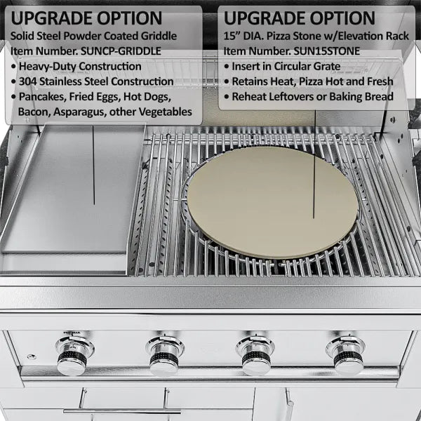 Sunstone THE HOUSTON 9 Foot 8 Inch Outdoor Griller's Paradise Island Package